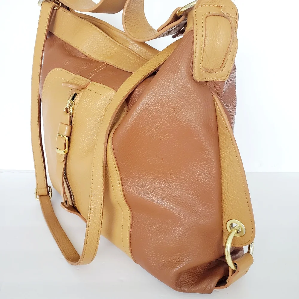 Real Genuine Leather Shoulder Bag Hobo Purse Minimaliat Academia Teacher Modest